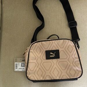 Puma Women's Beige Geometric Crossbody Bag